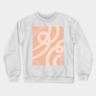 Abstract Lines_peach, blush, coral palette 1 Crewneck Sweatshirt